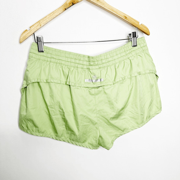 ADIDAS Stella McCartney Running Short green drawcord liner womens LARGE - Picture 3 of 3